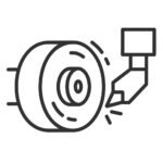 CNC Turning Services 11 Diagram of CNC turning with rotating cylindrical part and fixed cutting tool