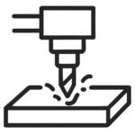 CNC Turning Services 9 Schematic illustration of CNC milling cutting a flat surface with end mill 3