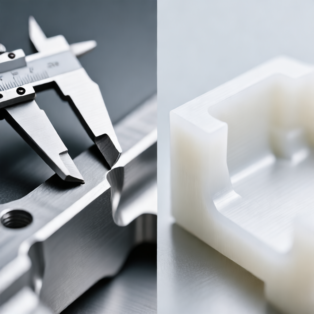 How to Choose the Right Material for CNC Machining 4 Comparison between machined aluminum part and machined POM plastic part