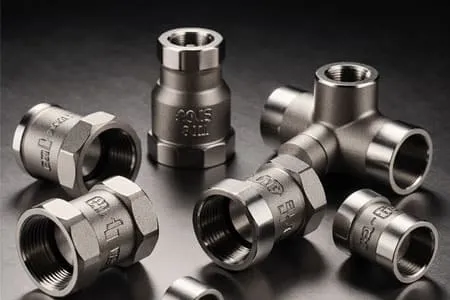 CNC milled stainless steel hydraulic valves and fittings