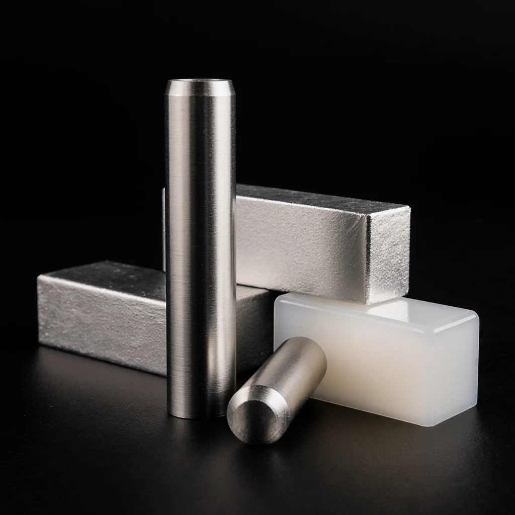 Background image of a modern CNC machining workspace with blurred machines, designed for a professional RFQ contact section