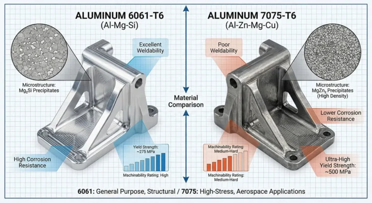 CNC machining aluminum parts 6061 and 7075 comparison