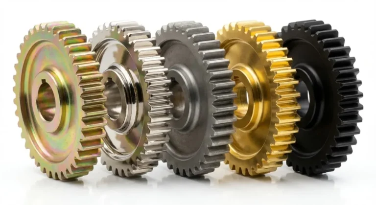 Comparison of electroplating finishes including Zinc, Nickel, Chrome, and Gold on CNC parts