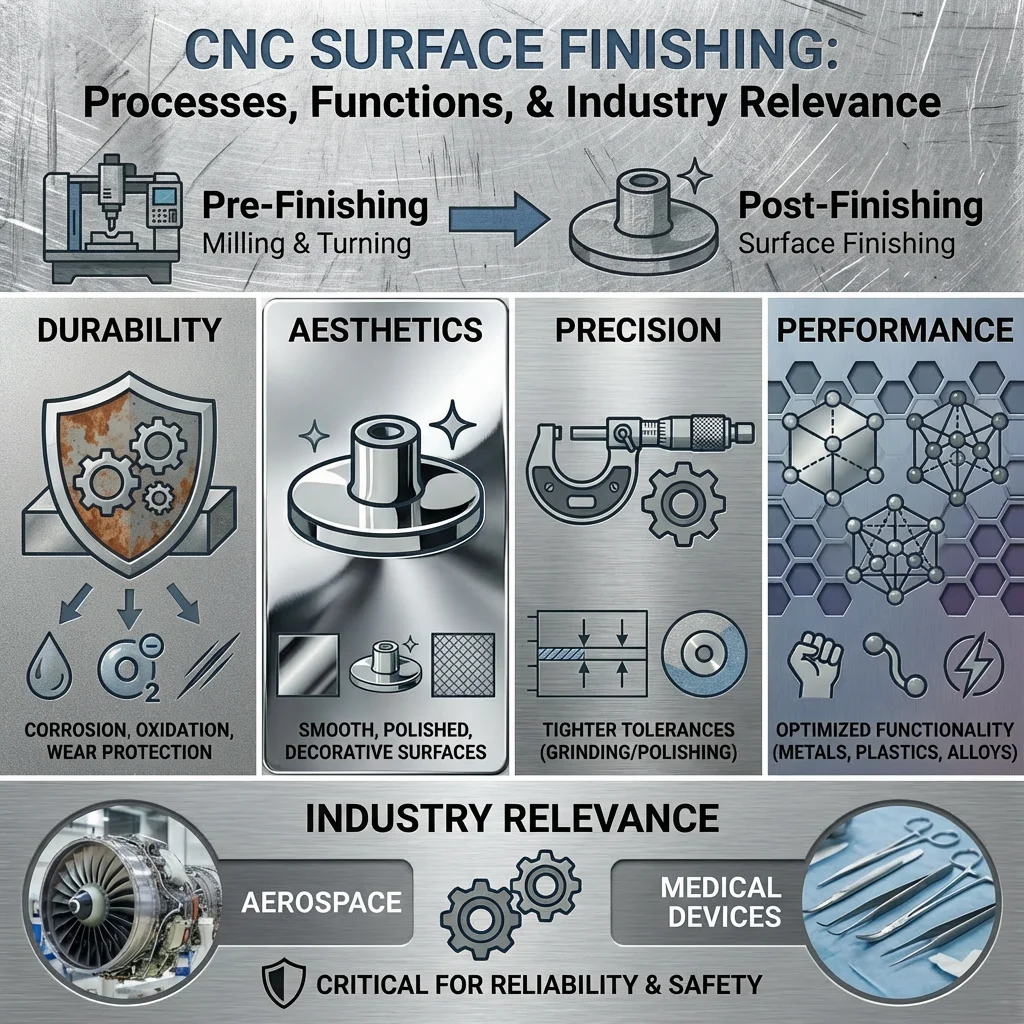 Surface Finishing Services 1 Schematic diagram of cnc surface finishing Process, Function and Industry Relevance