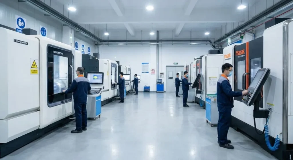 cnc machining services china factory workshop