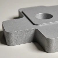 Bead blasted aluminum CNC parts with matte gray surface and fine texture